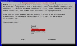 Выбор консольных шрифтов Linux