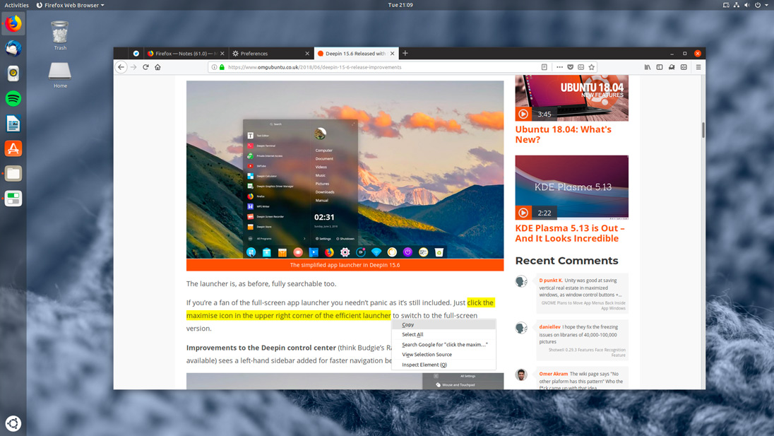 Firefox Linux CSD screenshot